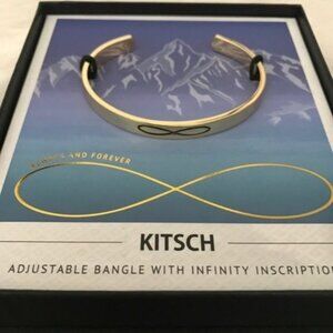 Kitsch Adjustable Bangle With Infinity Inscription